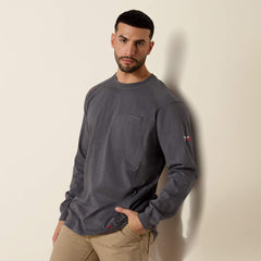 FR Air Life on the Line Graphic Top Men - CHARCOAL HEATHER