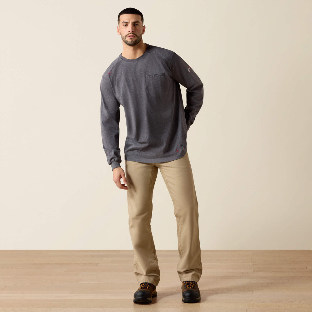 FR Air Life on the Line Graphic Top Men - CHARCOAL HEATHER