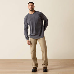 FR Air Life on the Line Graphic Top Men - CHARCOAL HEATHER