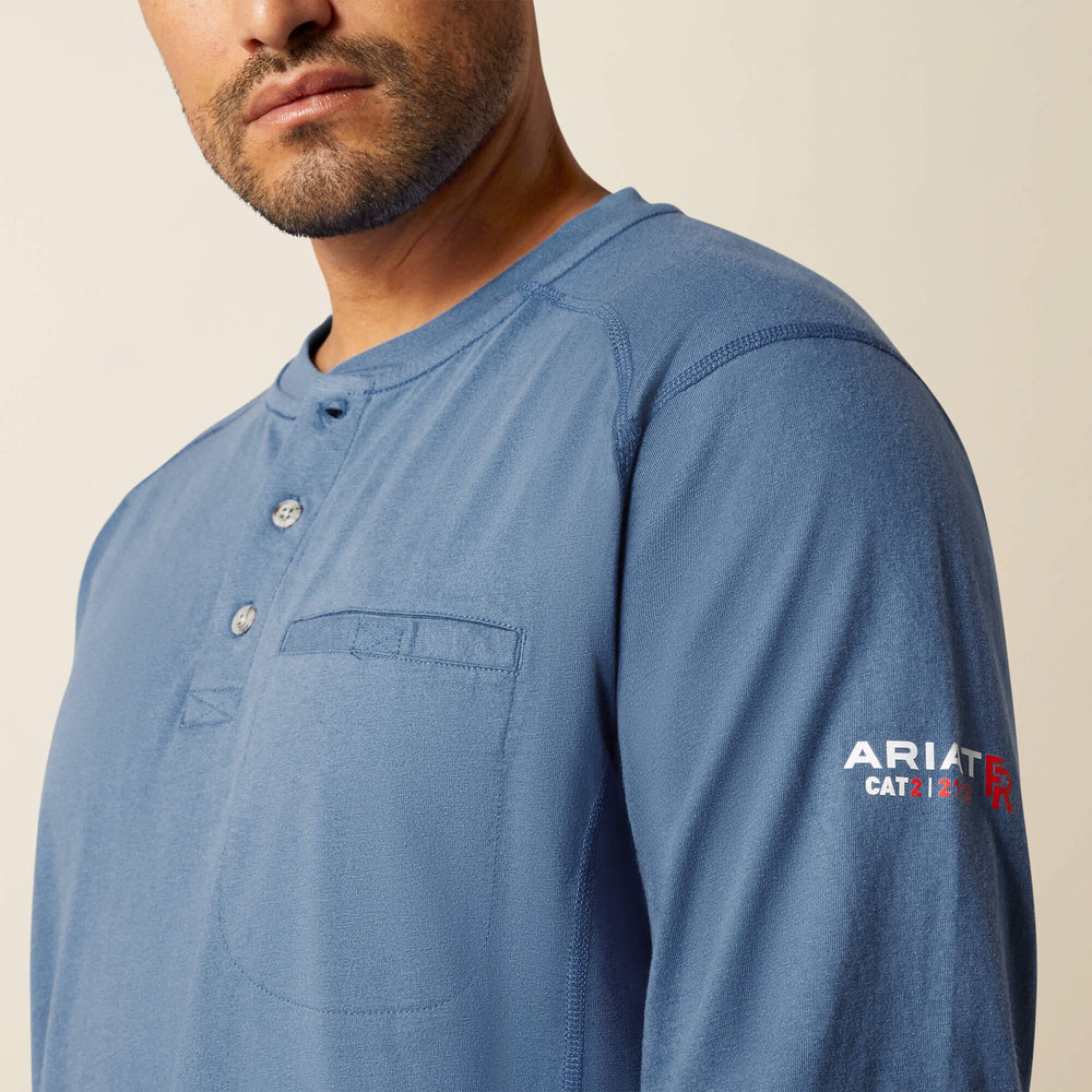 FR Air Henley Men - MEDIUM BLUE