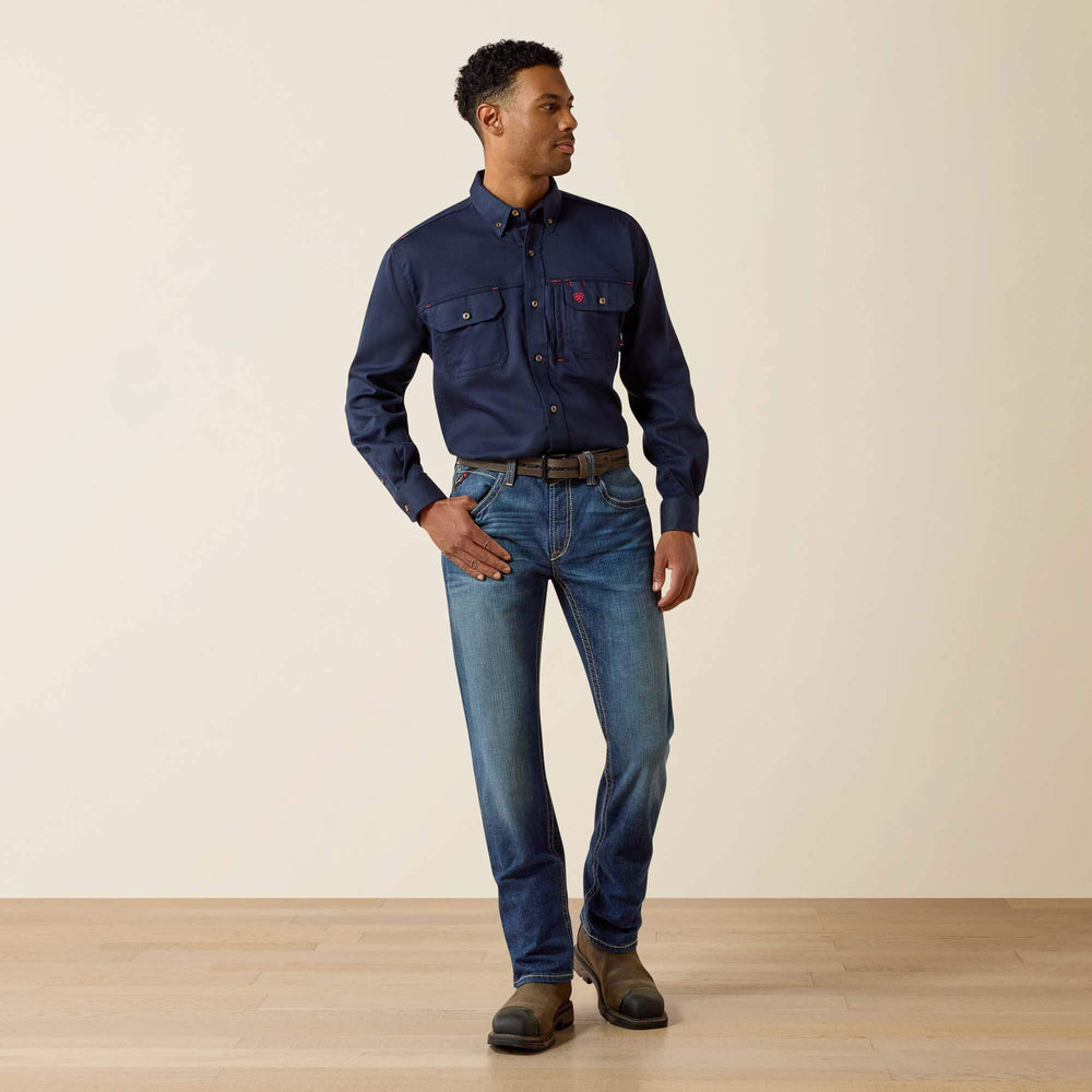 FR Solid Vent Work Shirt Men - NAVY