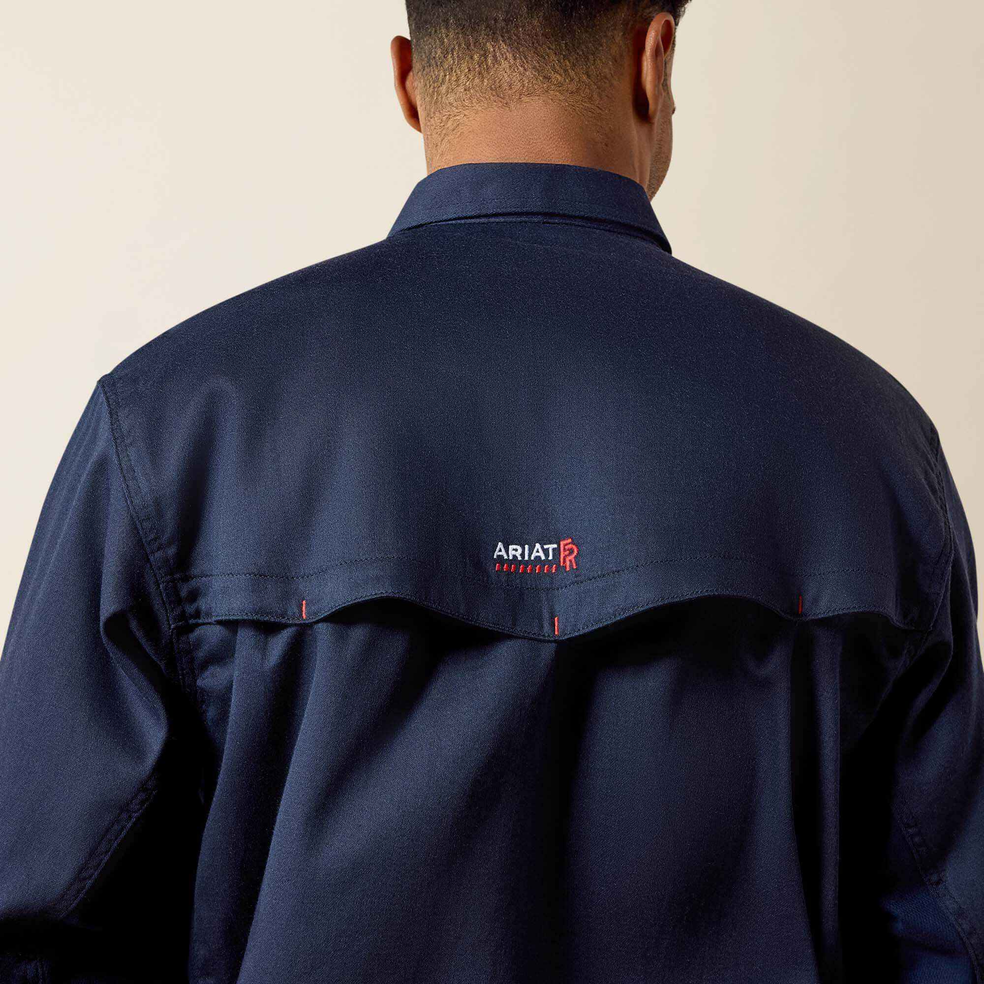 FR Solid Vent Work Shirt Men - NAVY