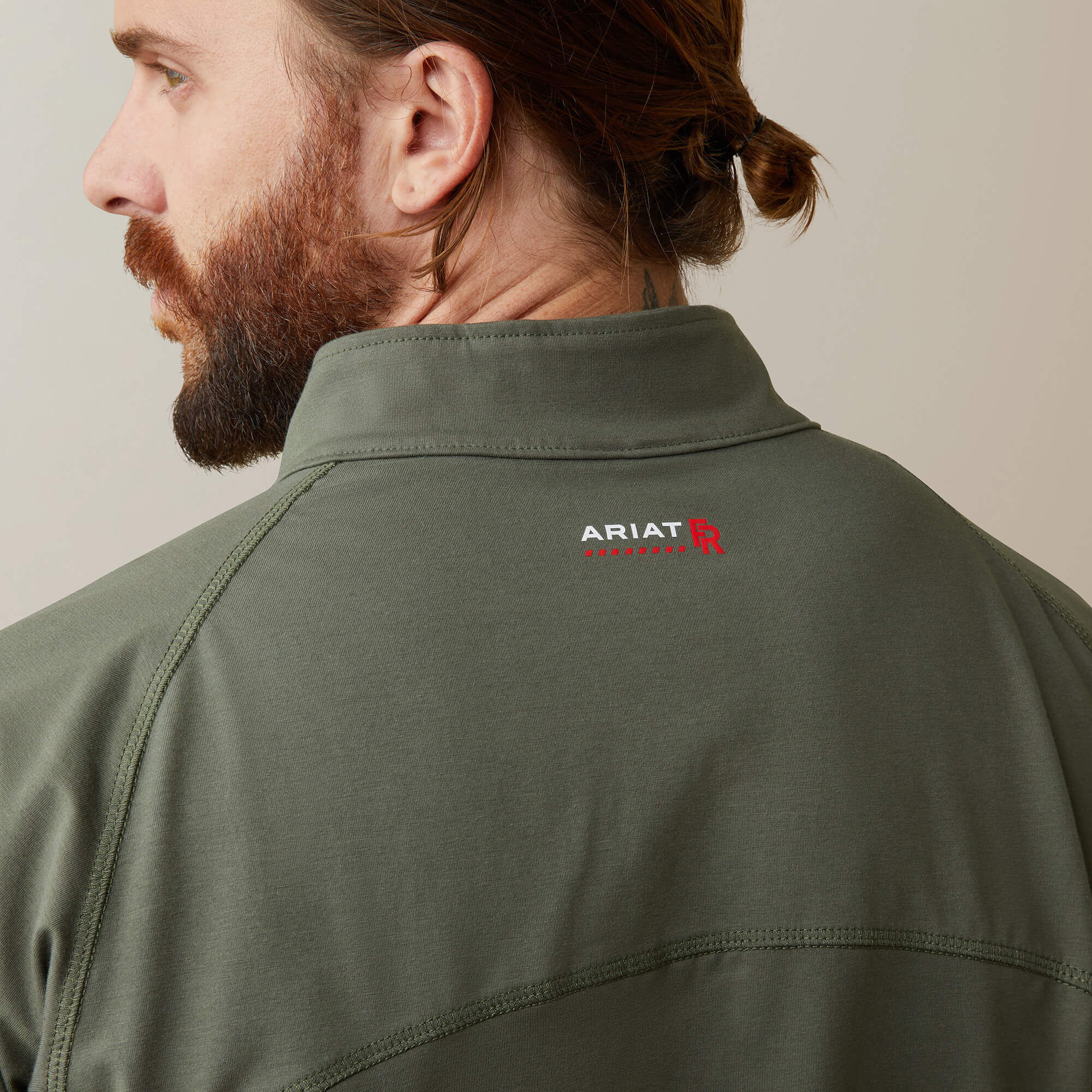 FR Combat Stretch Patriot 1/4 Zip Work Shirt Men - DARK SAGE