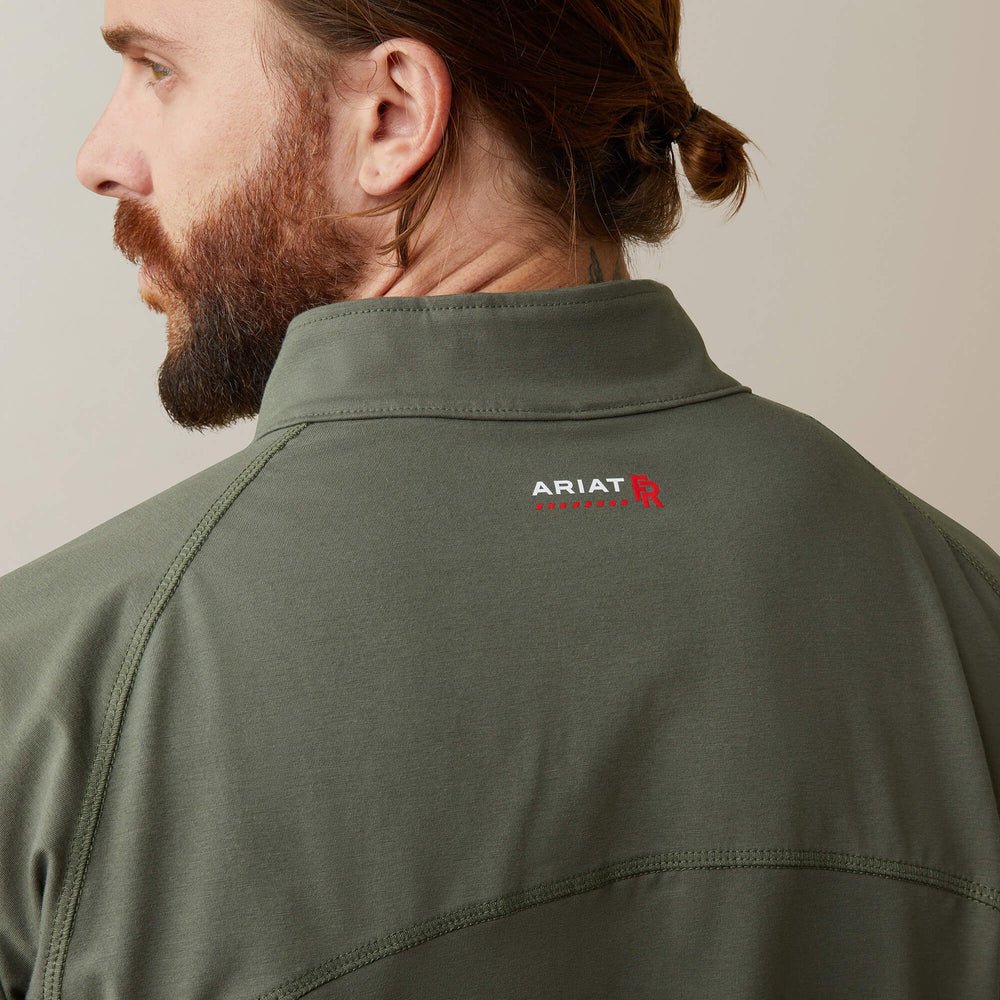 FR Combat Stretch Patriot 1/4 Zip Work Shirt Men - DARK SAGE