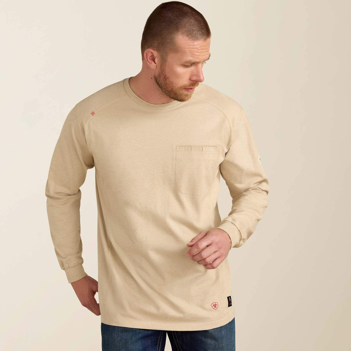 FR Air Crew T-Shirt Men - SAND HEATHER
