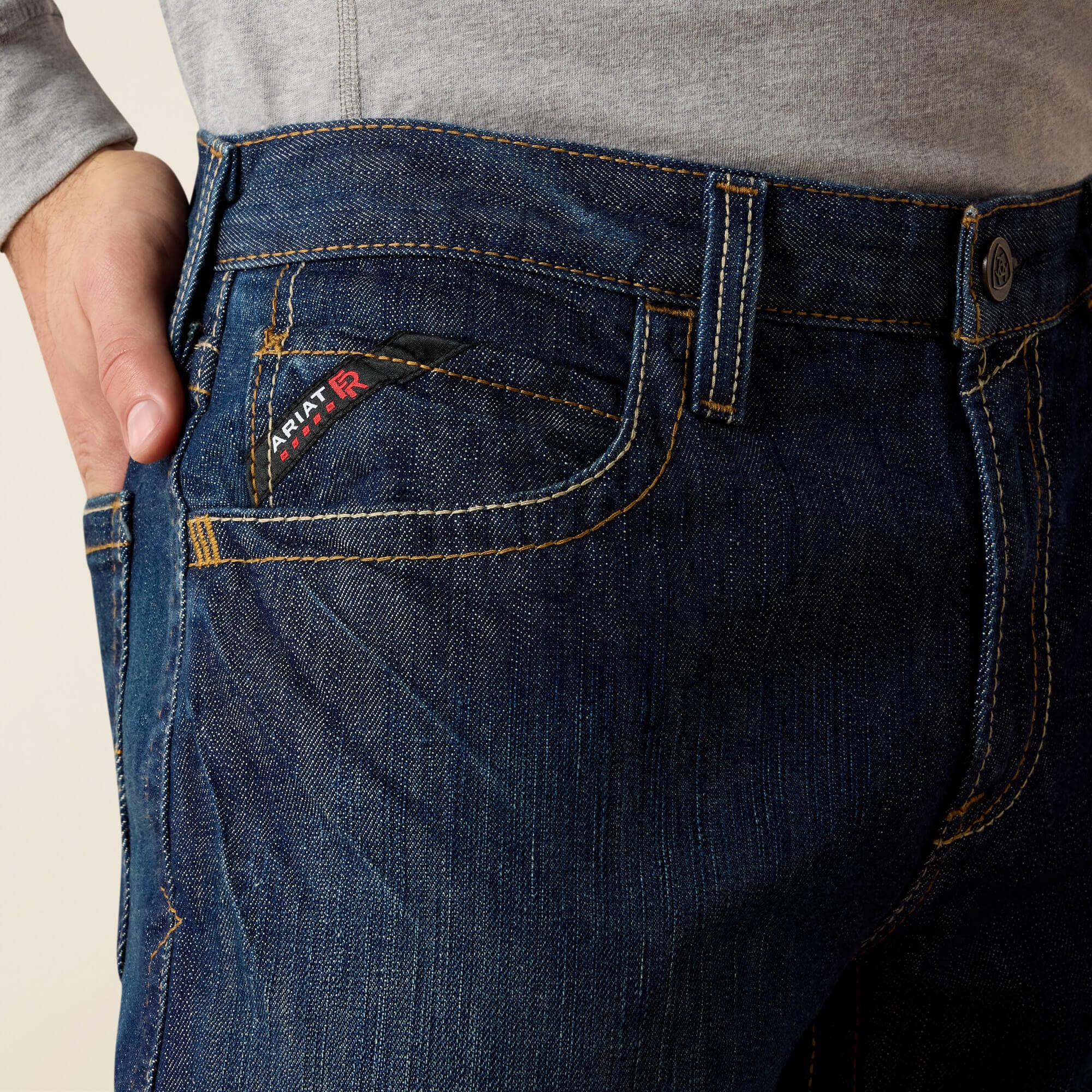 FR M3 Loose Basic Stackable Straight Leg Jean Men - SHALE