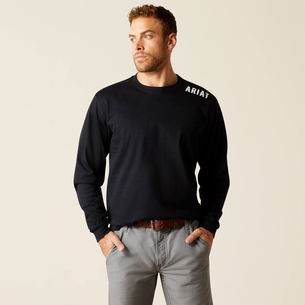 FR Work Hard Live Free T-Shirt Men - BLACK