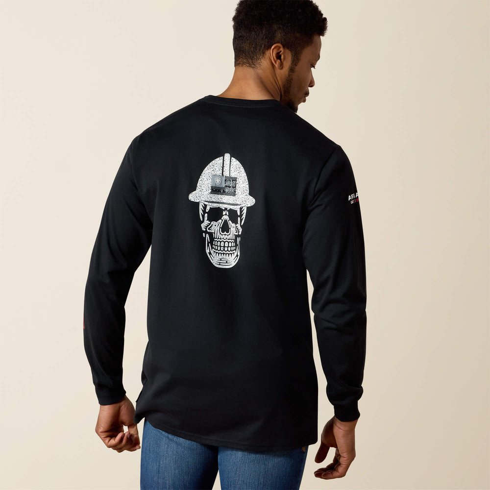 FR Roughneck Skull Logo T-Shirt Men - BLACK