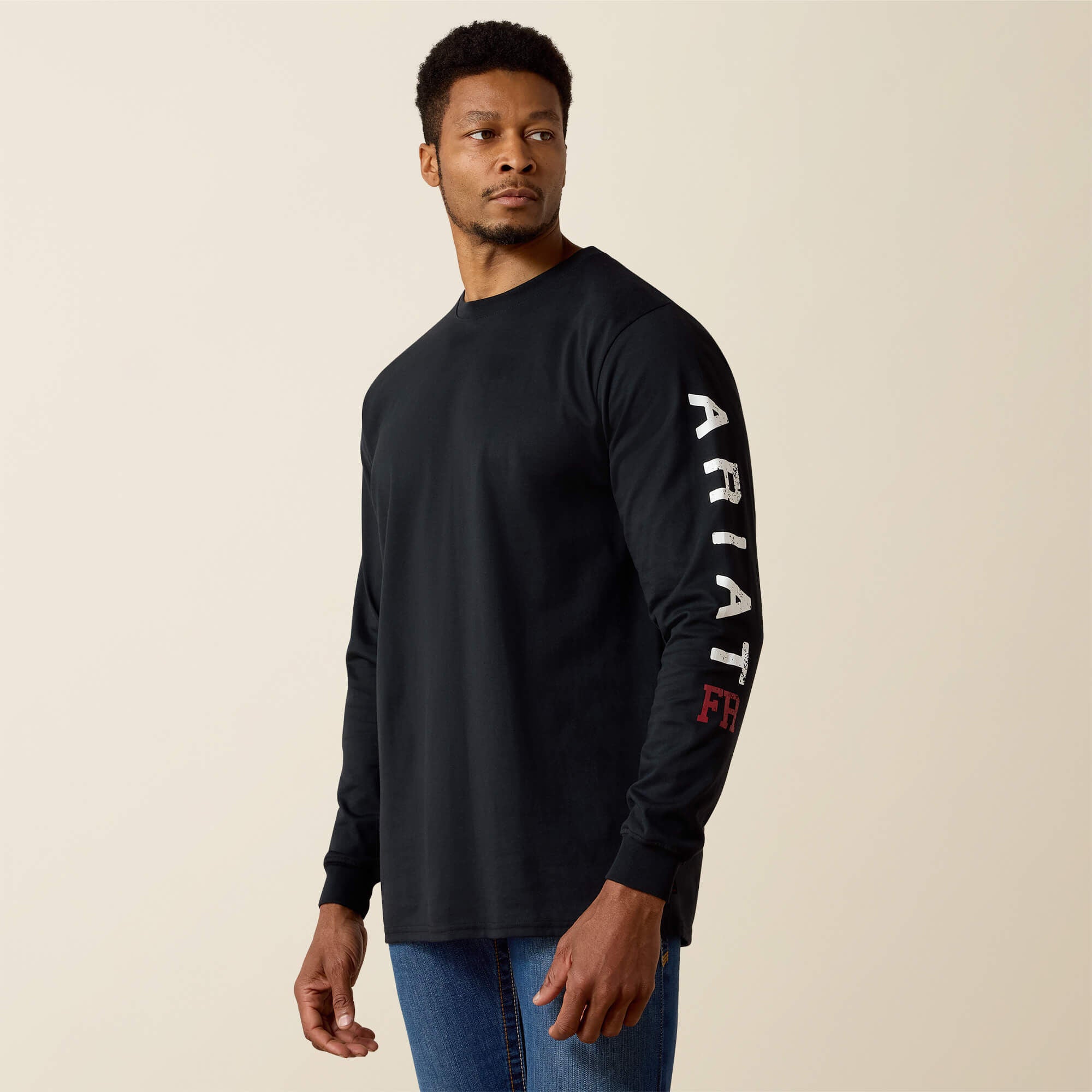 FR Roughneck Skull Logo T-Shirt Men - BLACK