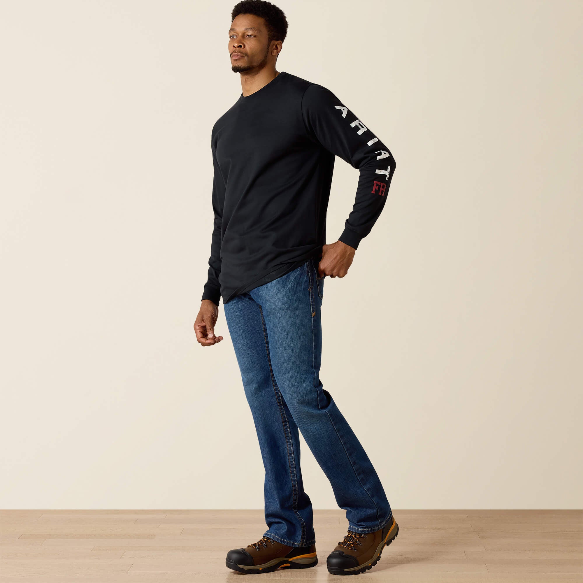 FR Roughneck Skull Logo T-Shirt Men - BLACK