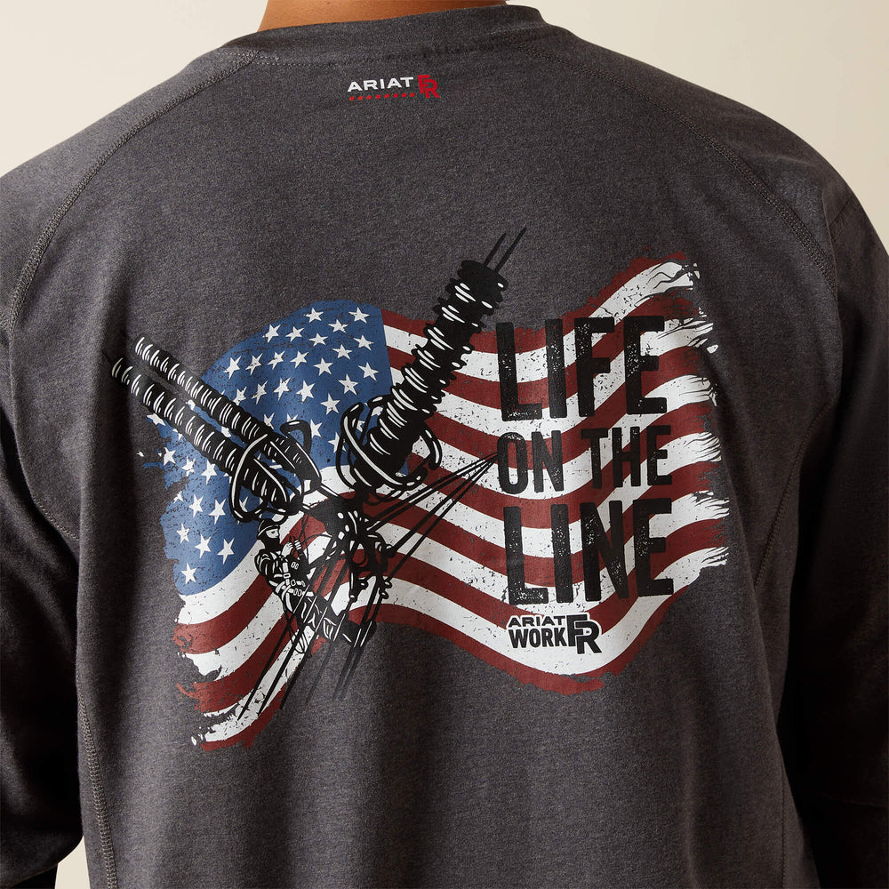 FR Air Lineman T-Shirt Men - CHARCOAL HEATHER