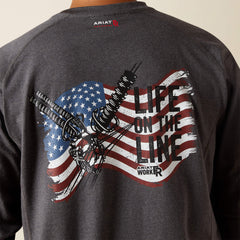 FR Air Lineman T-Shirt Men - CHARCOAL HEATHER