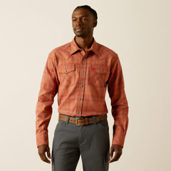 FR Wayne Retro Fit Snap Work Shirt Men - BITTER CHOCOLATE