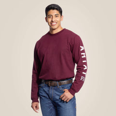 FR Roughneck Skull Logo T-Shirt Men - MALBEC