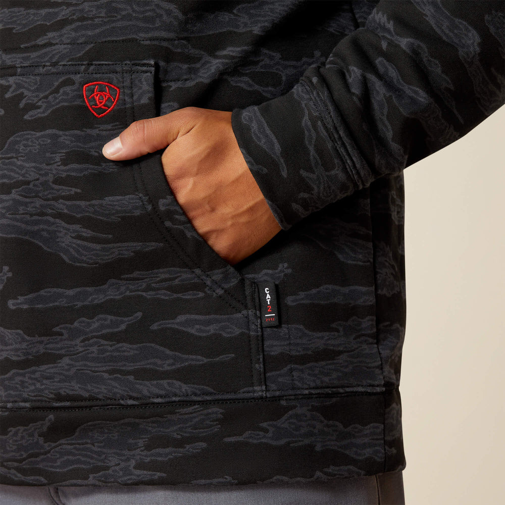 FR DuraStretch Smoke Hoodie Men - BLACK JUNGLE CAMO