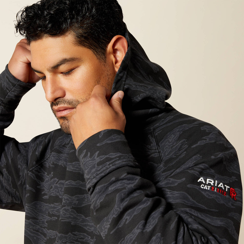 FR DuraStretch Smoke Hoodie Men - BLACK JUNGLE CAMO