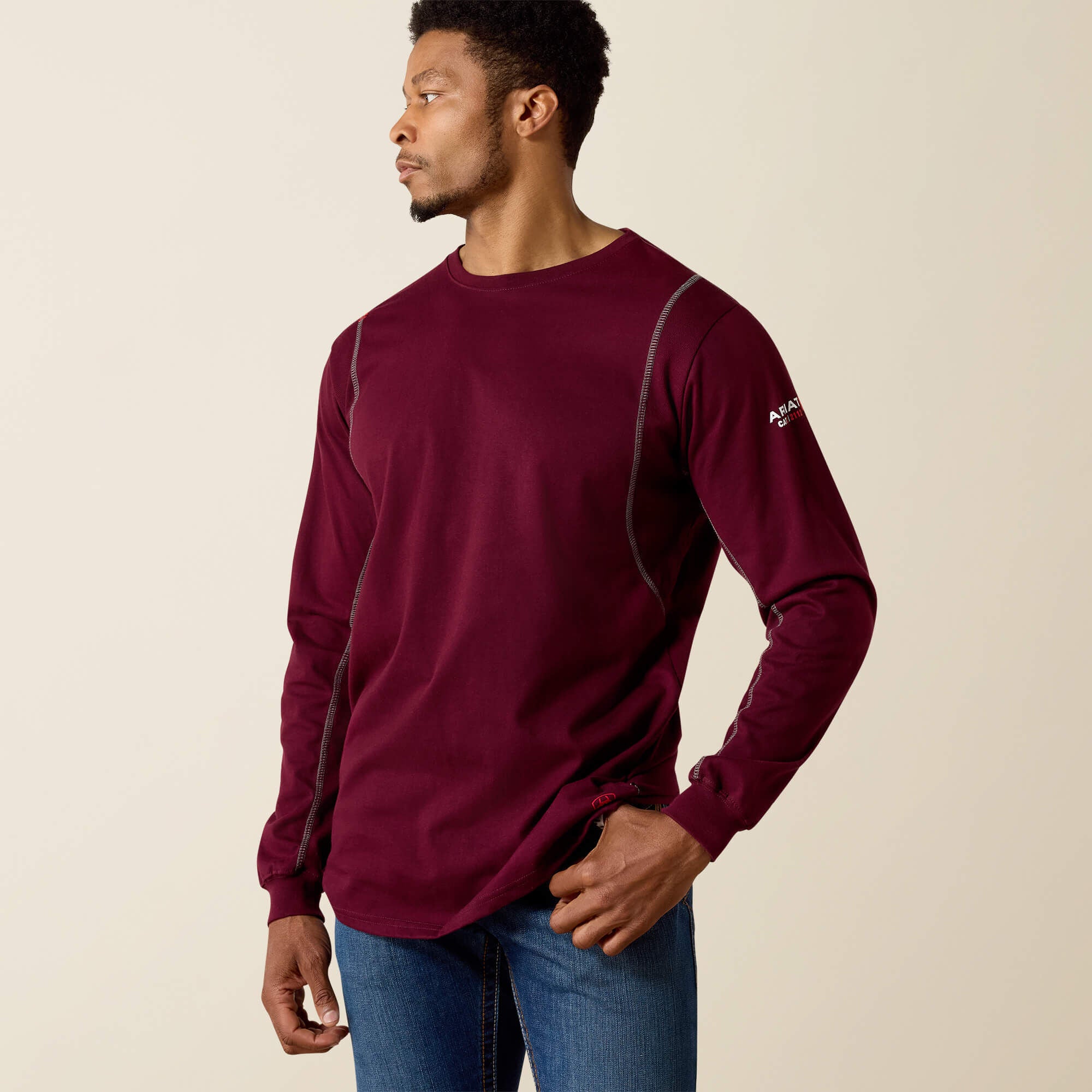 FR AC Crew T-Shirt Men - MALBEC