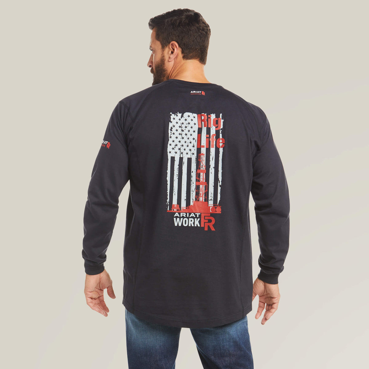 FR Air Rig Life Graphic T-Shirt Men - BLACK