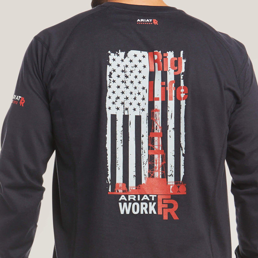 FR Air Rig Life Graphic T-Shirt Men - BLACK