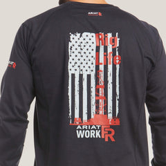 FR Air Rig Life Graphic T-Shirt Men - BLACK