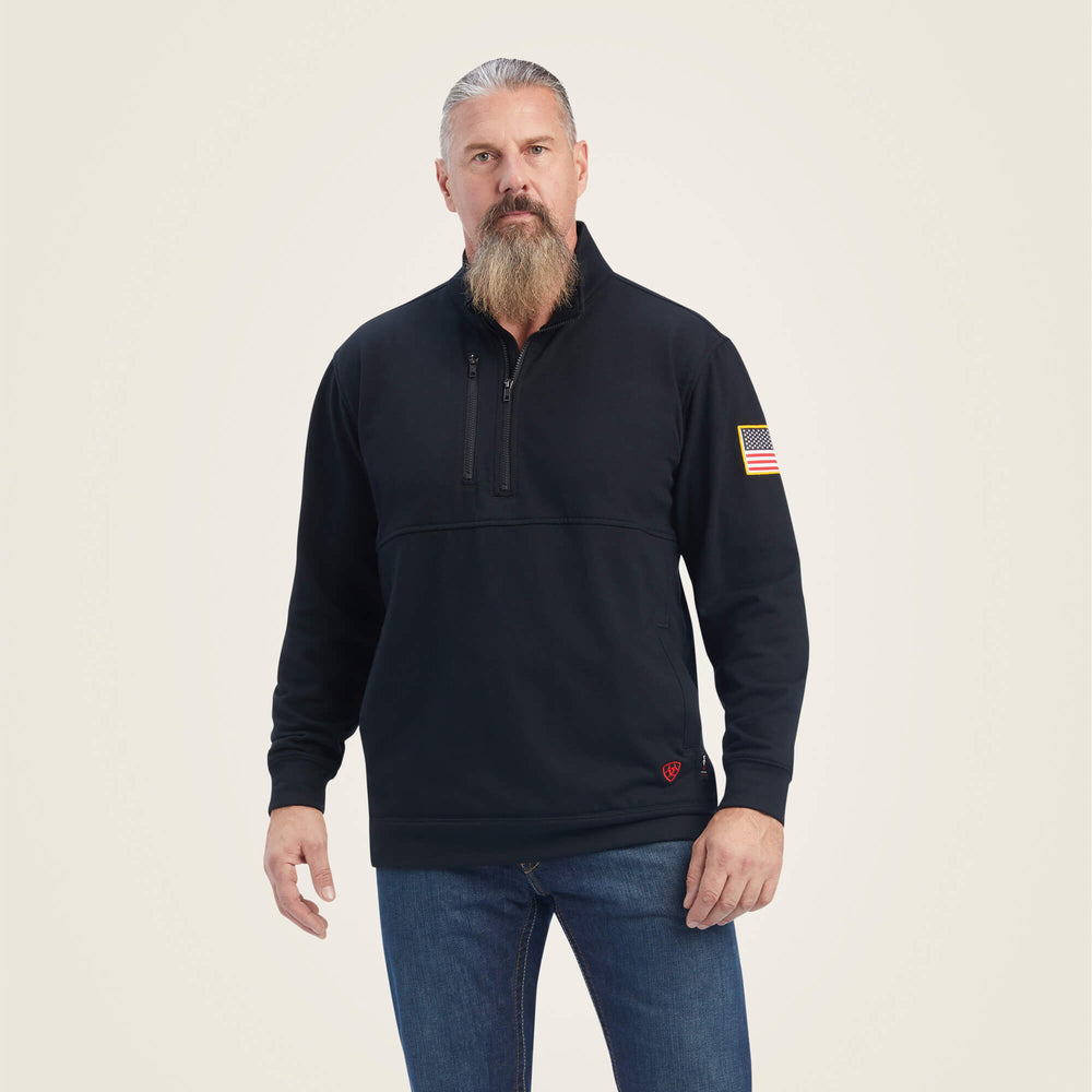FR Durastrech Fleece 1/2 Zip Job Shirt Men - BLACK