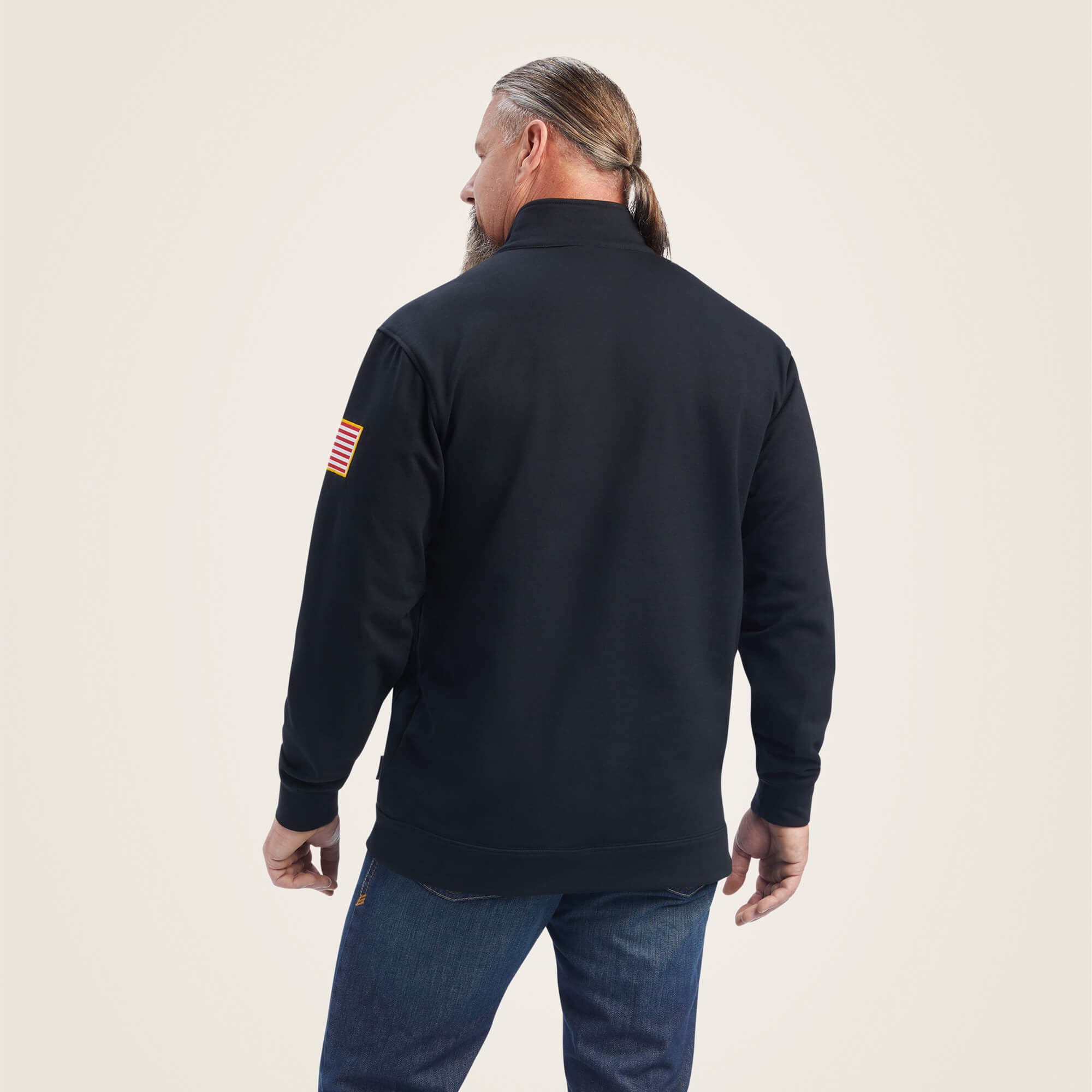 FR Durastrech Fleece 1/2 Zip Job Shirt Men - BLACK