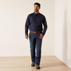FR Lever Work Shirt Men - NAVY PRINT