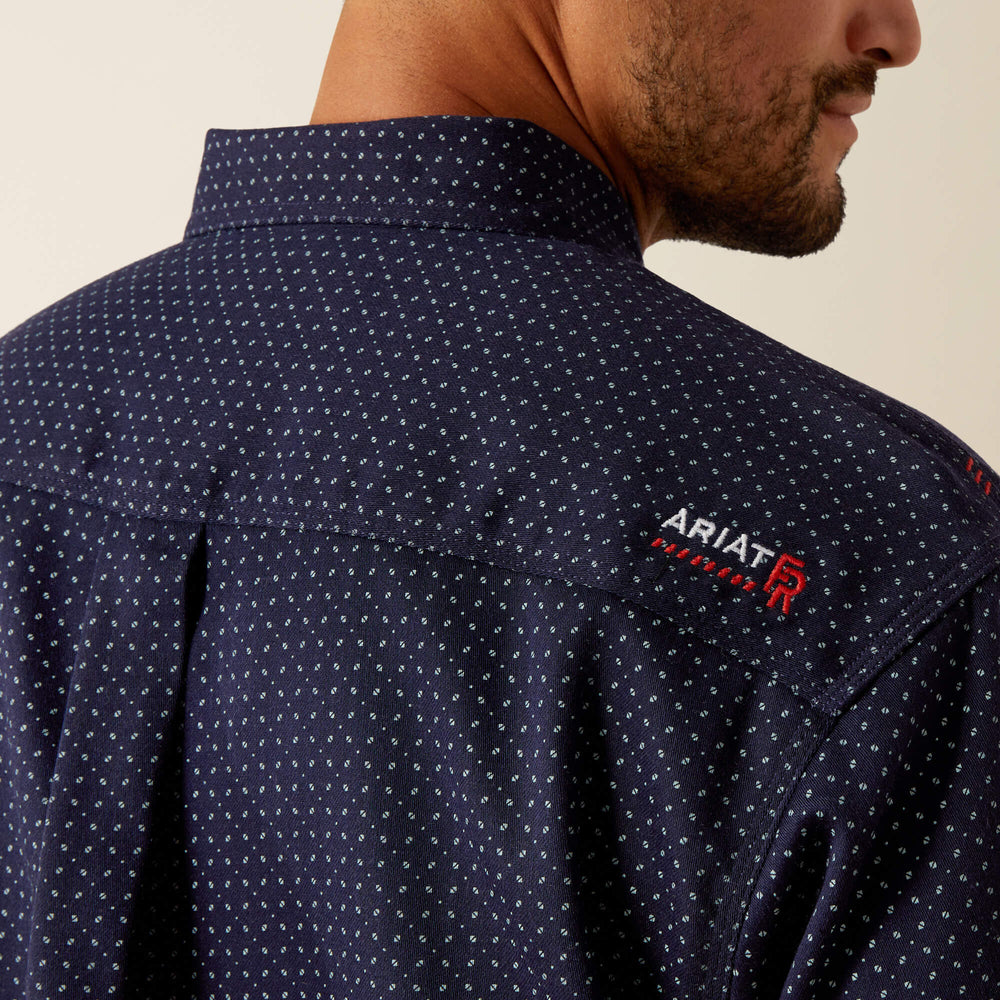 FR Lever Work Shirt Men - NAVY PRINT