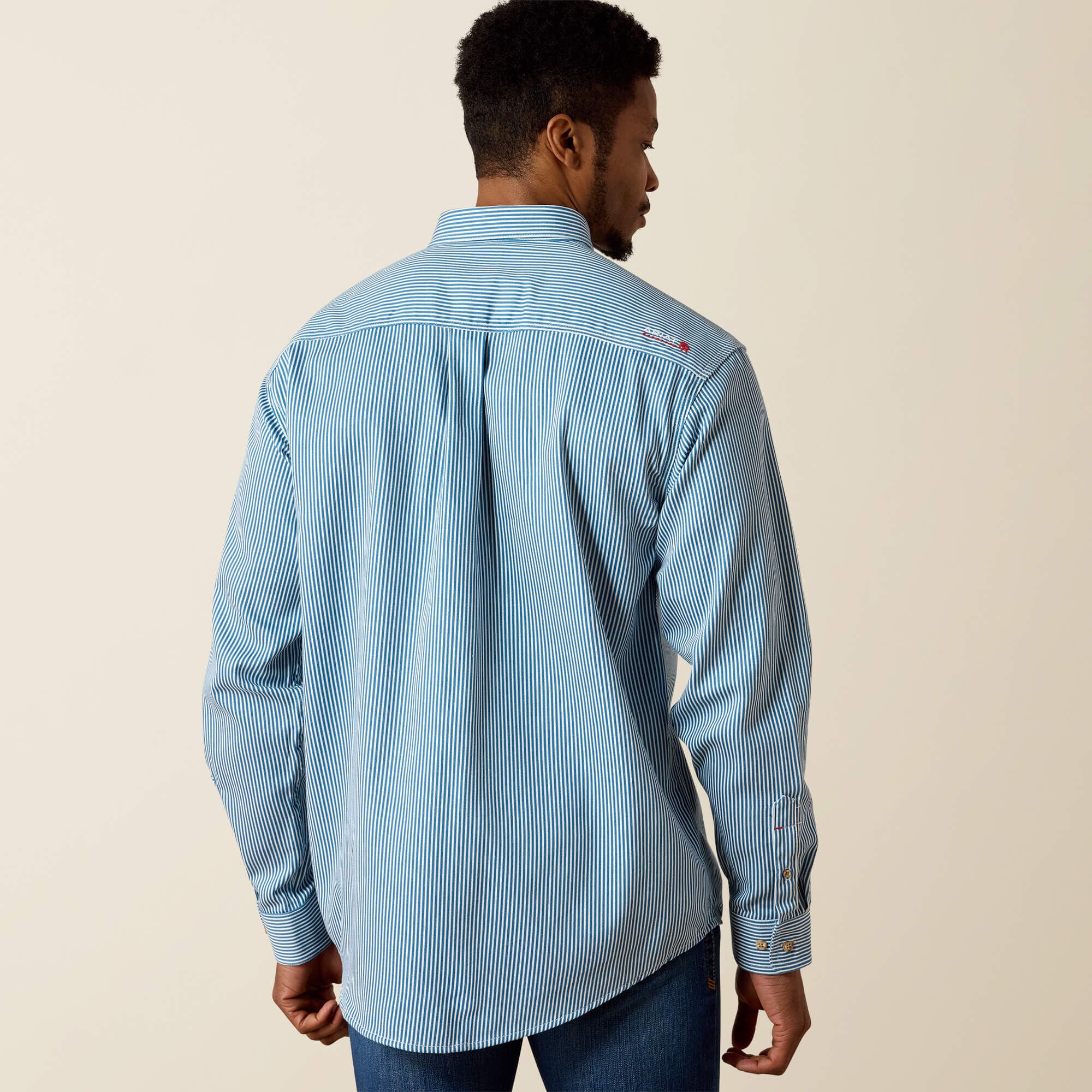 FR Basic Work Shirt Men - BOLD BLUE STRIPE