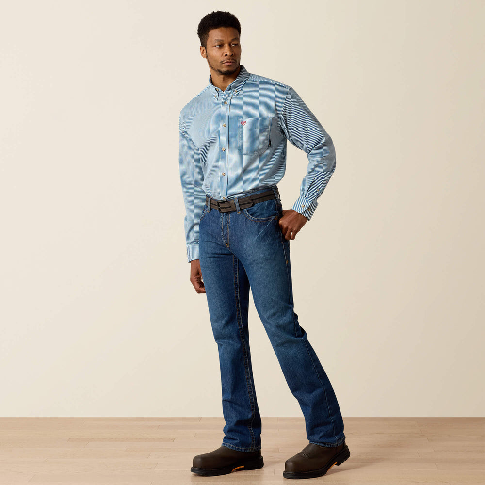 FR Basic Work Shirt Men - BOLD BLUE STRIPE