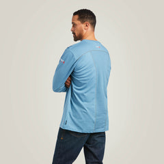 FR AC Crew T-Shirt Men - STEEL BLUE
