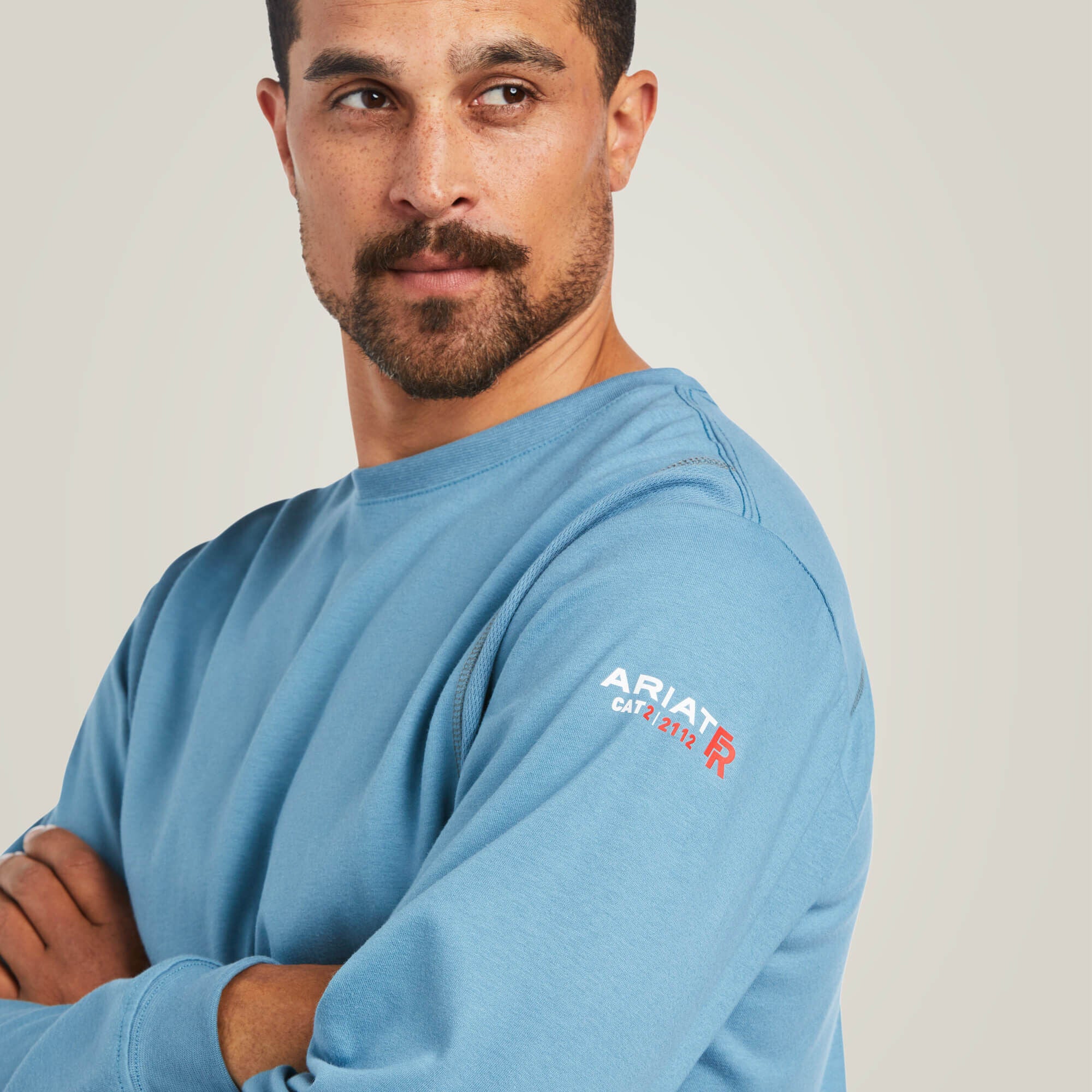 FR AC Crew T-Shirt Men - STEEL BLUE