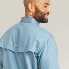 FR Vented Work Shirt Men - STEEL BLUE