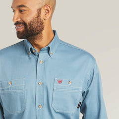 FR Vented Work Shirt Men - STEEL BLUE