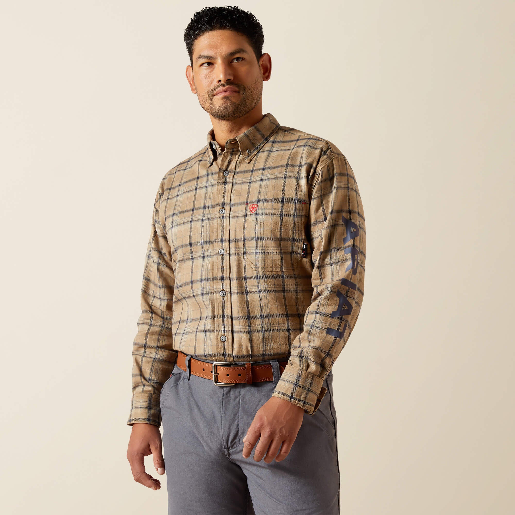 FR Dean Logo Work Shirt Men - FIELD KHAKI