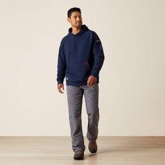 FR DuraStretch Work Hard Live Free Hoodie Men - NAVY