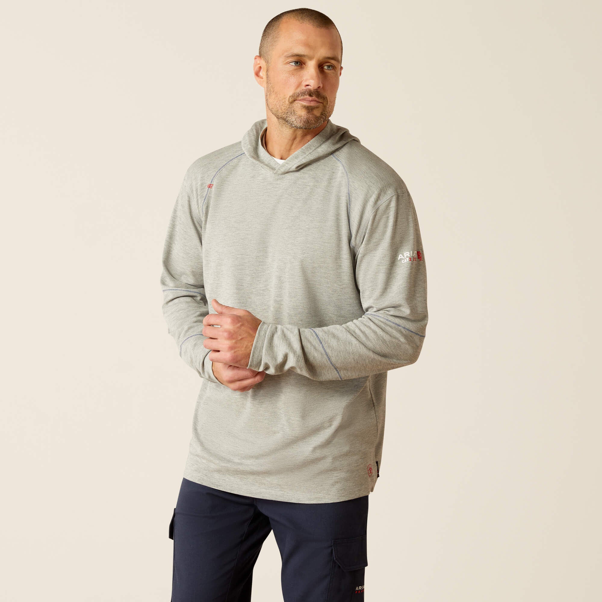 FR Primo Hooded T-Shirt Men - HEATHER GREY
