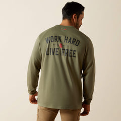 FR Work Hard Live Free T-Shirt Men - GRAPE LEAF