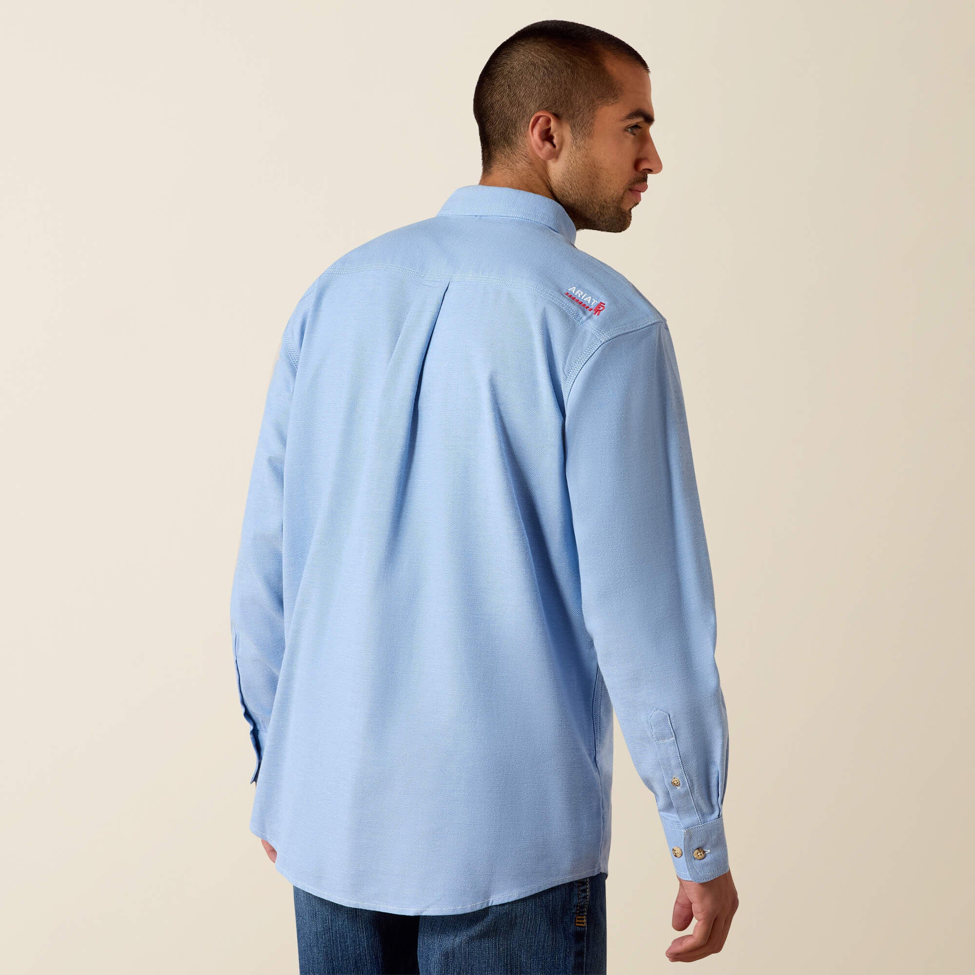 FR Solid Twill DuraStretch Work Shirt Men - BLUE TWILL