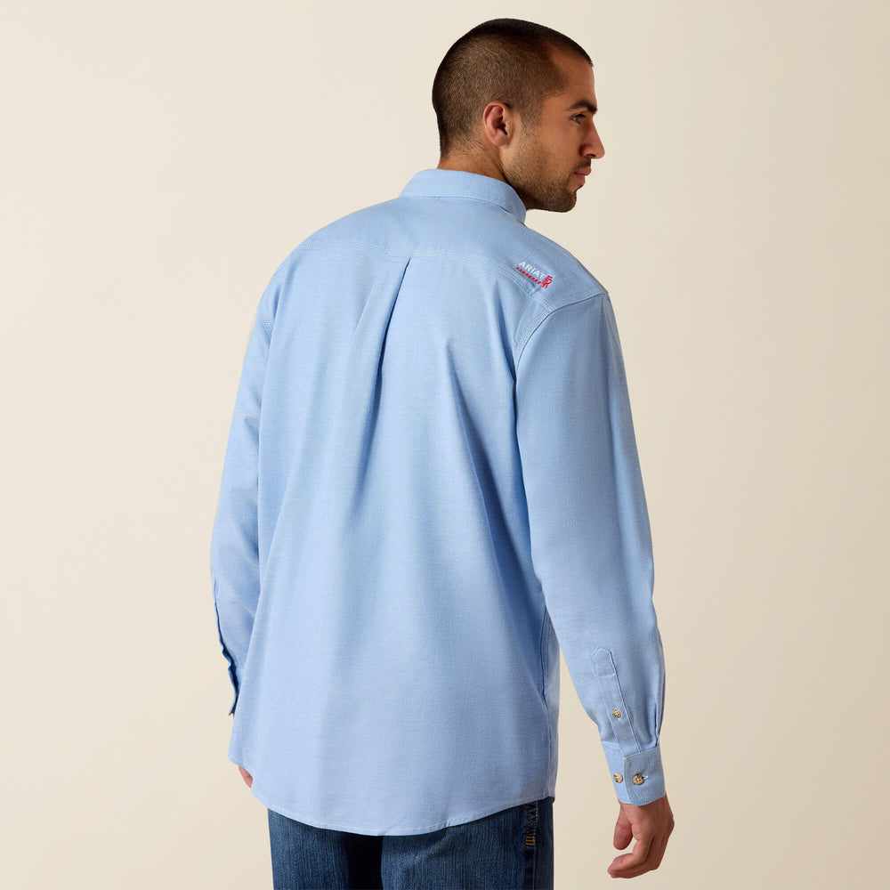 FR Solid Twill DuraStretch Work Shirt Men - BLUE TWILL