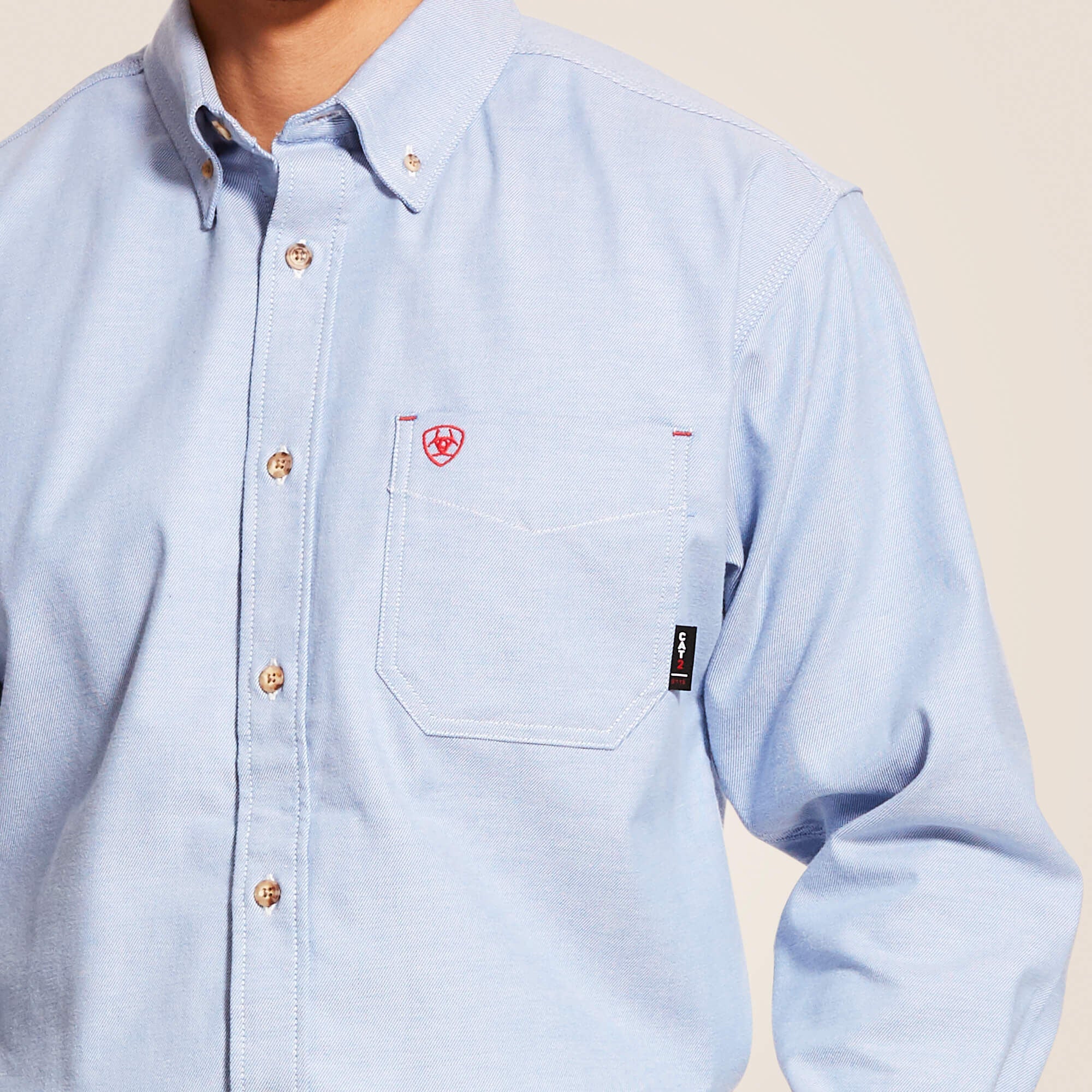 FR Solid Twill DuraStretch Work Shirt Men - BLUE TWILL