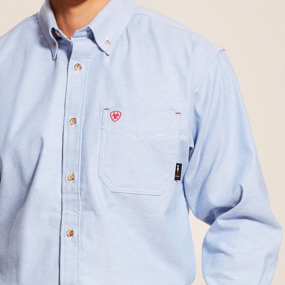FR Solid Twill DuraStretch Work Shirt Men - BLUE TWILL