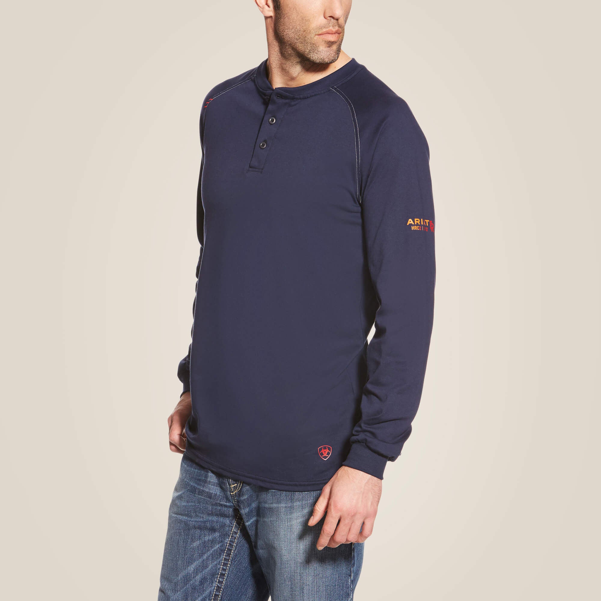 FR Henley Top Men - NAVY