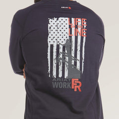 FR Air Life on the Line Graphic Top Men - NAVY