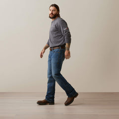 FR Air Refinery Row Graphic Henley Top Men - CHARCOAL HEATHER