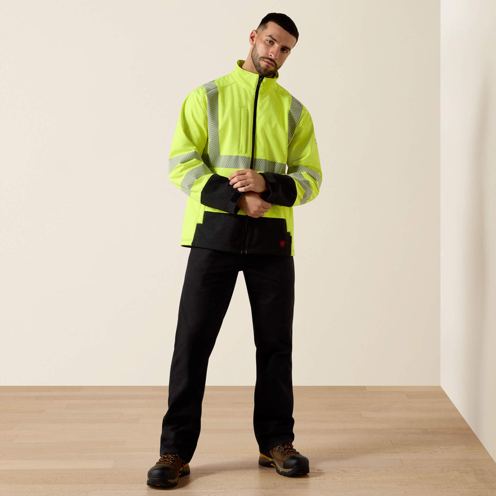 FR Vernon Hi-Vis Softshell Jacket Men - HI-VIS YELLOW