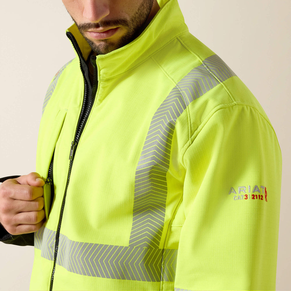 FR Vernon Hi-Vis Softshell Jacket Men - HI-VIS YELLOW