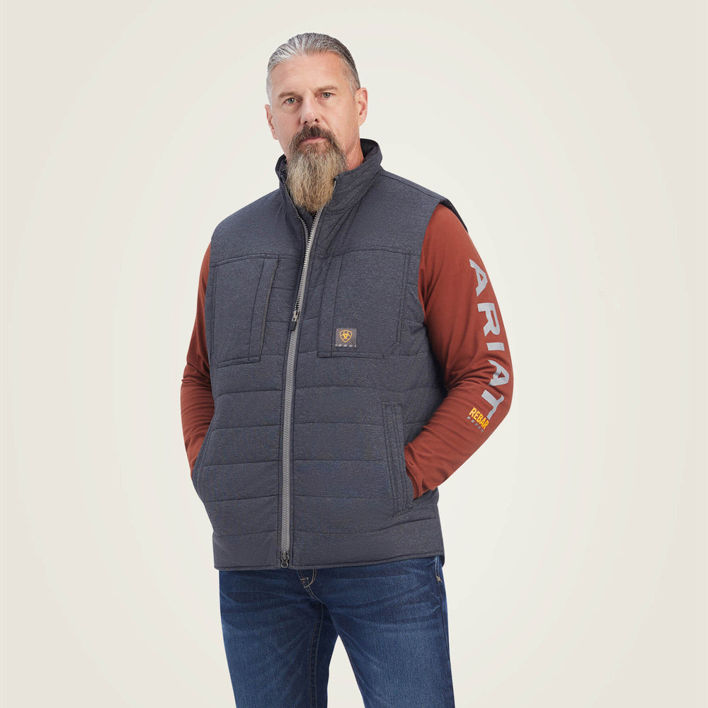 Rebar Valiant Ripstop Insulated Vest Men - CHARCOAL HEATHER