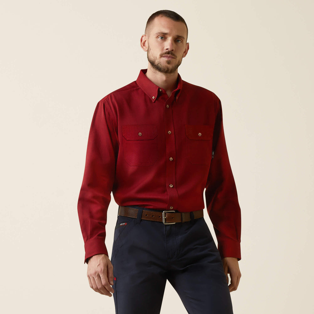 FR Air Inherent Work Shirt Men - RED HEATHER