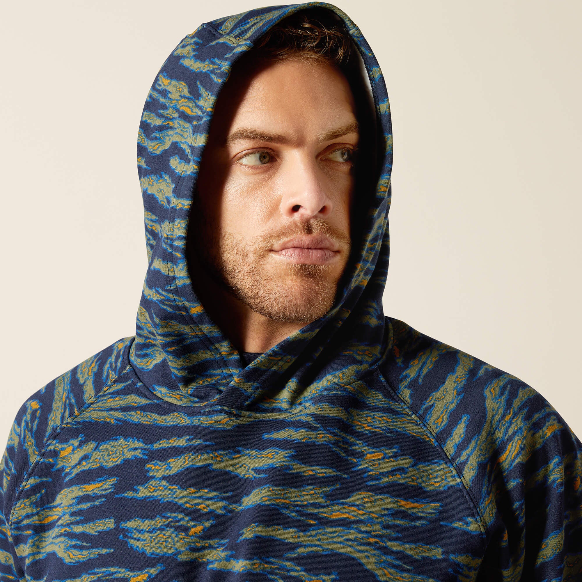 FR DuraStretch Smoke Hoodie Men - BARITONE BLUE CAMO